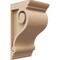 Ekena Millwork 4"W x 4"D x 8"H Wide Scroll Rough Cedar Woodgrain TimberThane Corbel, Primed Tan CORUR04X04X08SCRRCPR - alternate 1